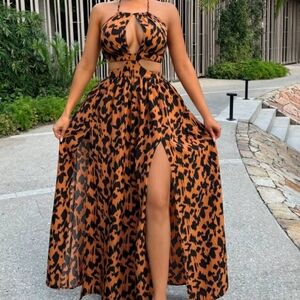 Maxi Leopard Print Dress